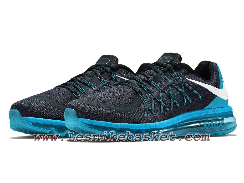 ... Nike Air Max 2015 698902_402 Bleu/Noir Chaussures Nike prix Pour Homme ...
