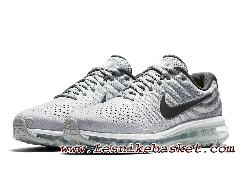 ... Nike Air Max 2017 Blanc/Gris loup 849559_101 Chaussures Nike Pas cher Pour Homme ...
